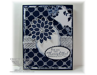 CraftyColonel Donna Nuce for Cards in Envy Challenge blog, StampinUp Floral Phrases,  Flourish Phrases, Floral Boutique DP