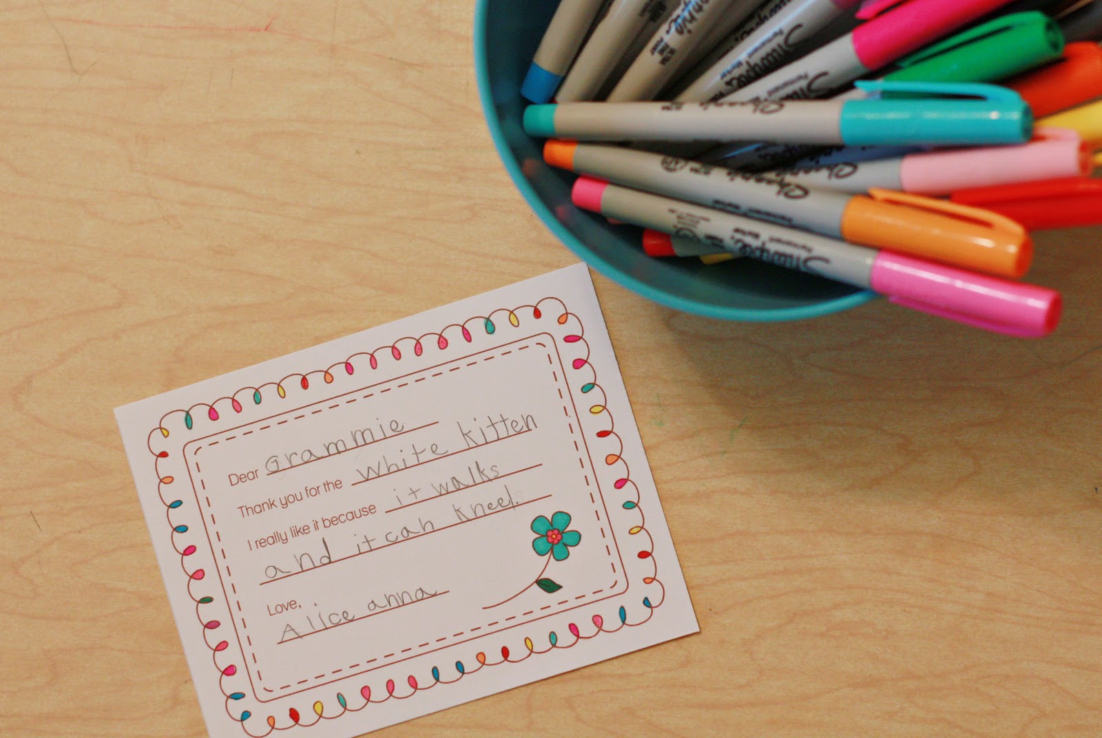 amy j. delightful blog: Kid's PRINTABLE Thank You Notes