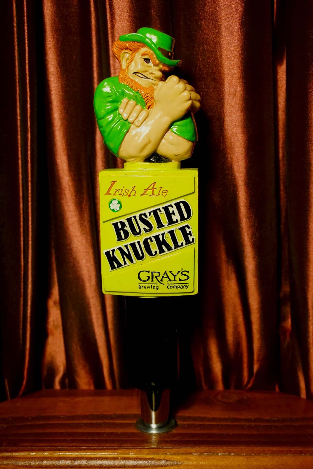 Tap Handle 594 Gray's Busted Knuckle Irish Ale