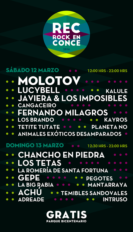 Muestrario Musical (Al aire libre) Rec Rock en Conce 2016