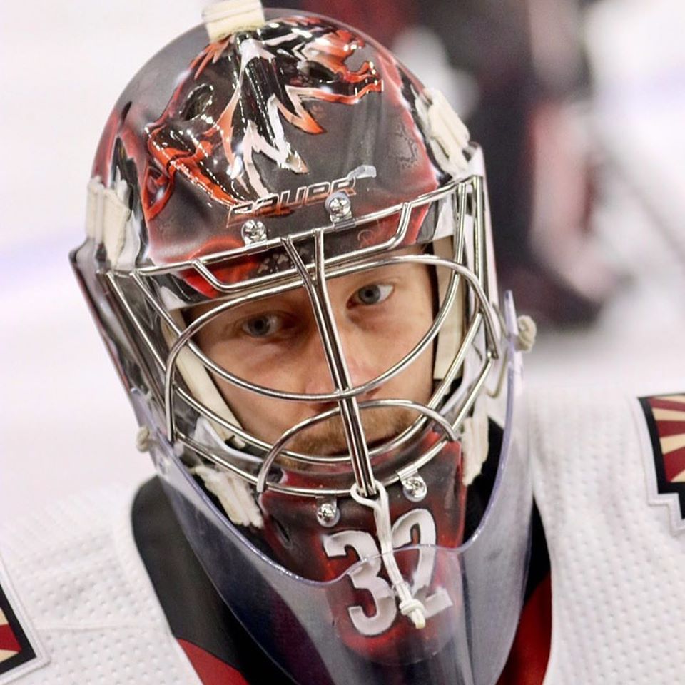 Antti Raanta gives nod to Coyotes' past with new Kachina goalie pads