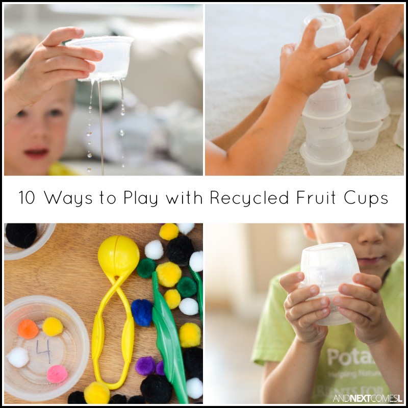 10 Ways for Kids to Play with Plastic Fruit Cups {Boredom Busters for