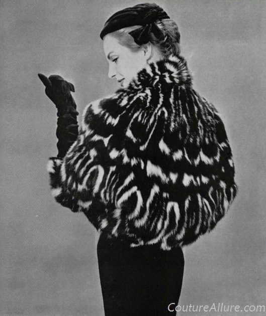 Couture Allure Vintage Fashion: Friday Fur - Balenciaga, 1954