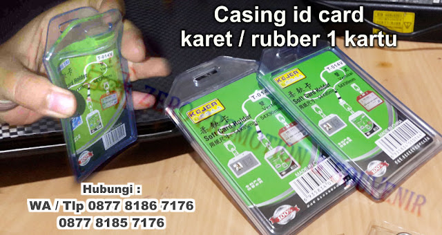 Casing id card karet, Frame id card rubber, Casing Id Card (Holder), card holder karet 1 kartu