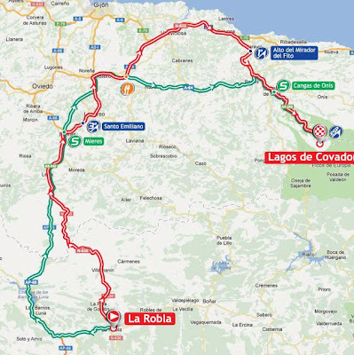 Mapa La Vuelta 2012 Etapa 15