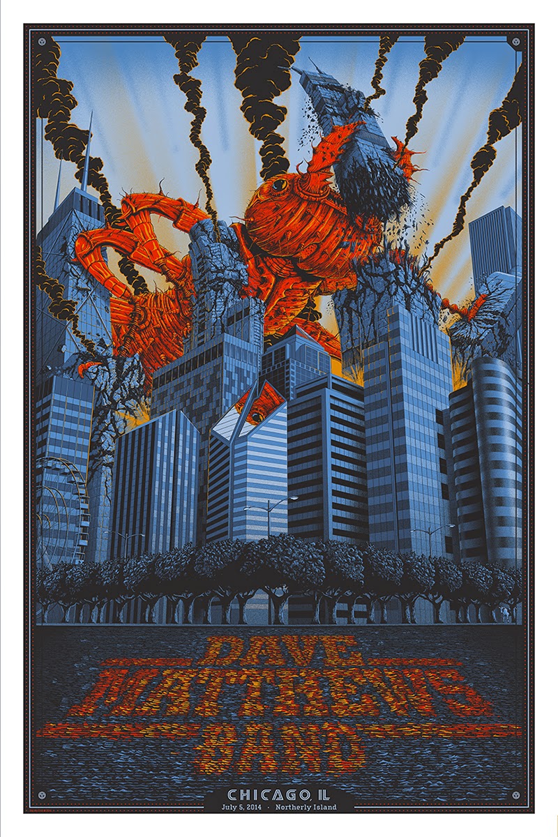 INSIDE THE ROCK POSTER FRAME BLOG: Dave Matthews Band Chicago Poster by ...