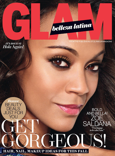 Zoe Saldana on Glam Belleza Latina