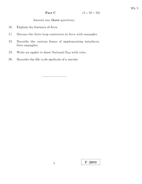 Alagappa University M.Sc.,(CS &IT)- JAVA PROGRAMMING APRIL 2019 ...