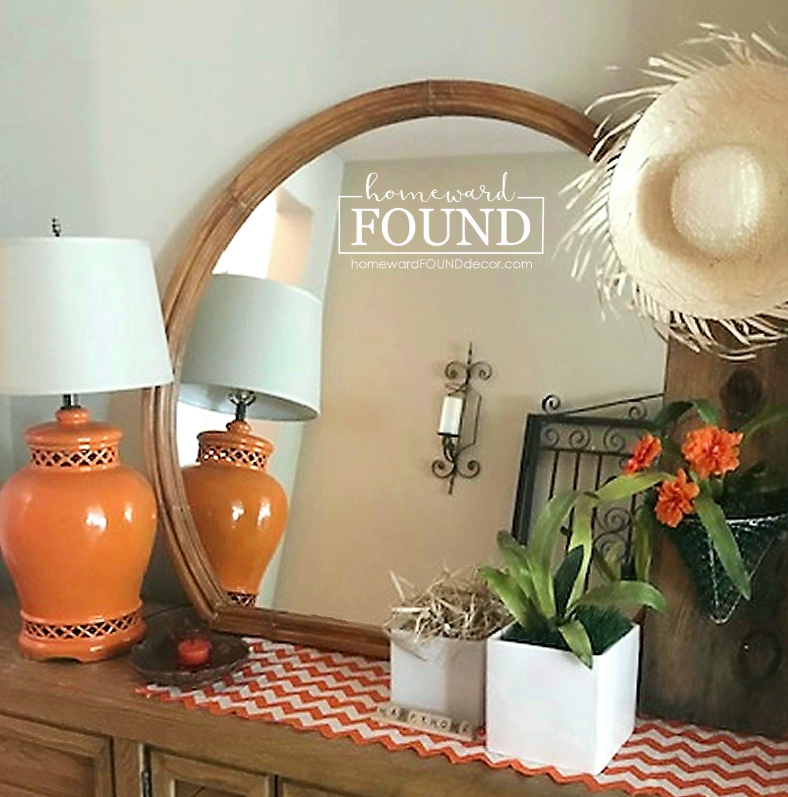 faux painted bamboo mirror homeward found decor