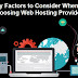 Key Factors to Consider When Choosing Web Hosting Provider