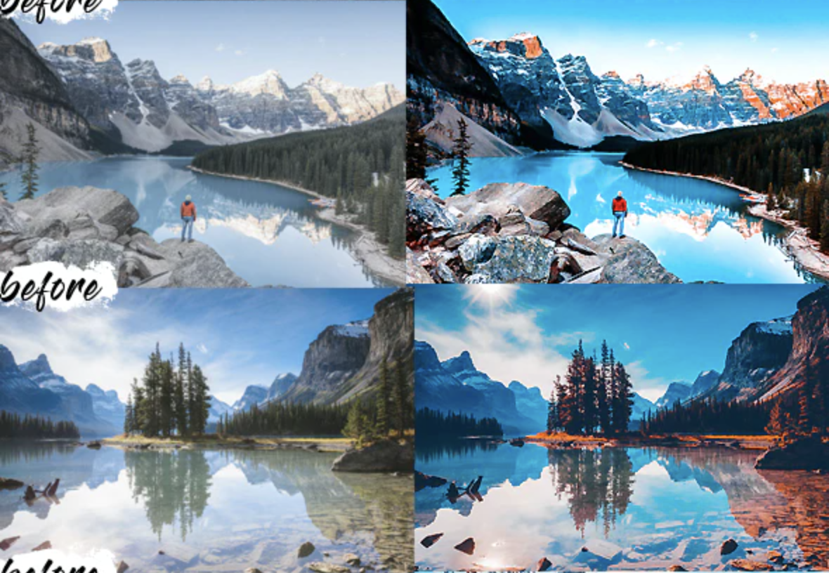 Landscape Camera Raw Presets + Mobile & Desktop (XMP, LR, DNG)