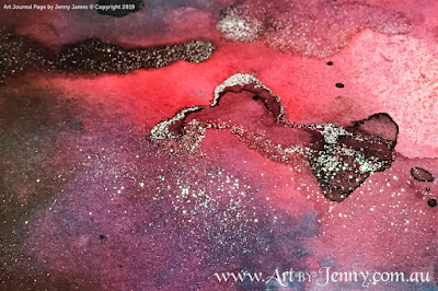 closeup of a galaxy background made using Tim Holtz Distress Spray Stains by Jenny James
