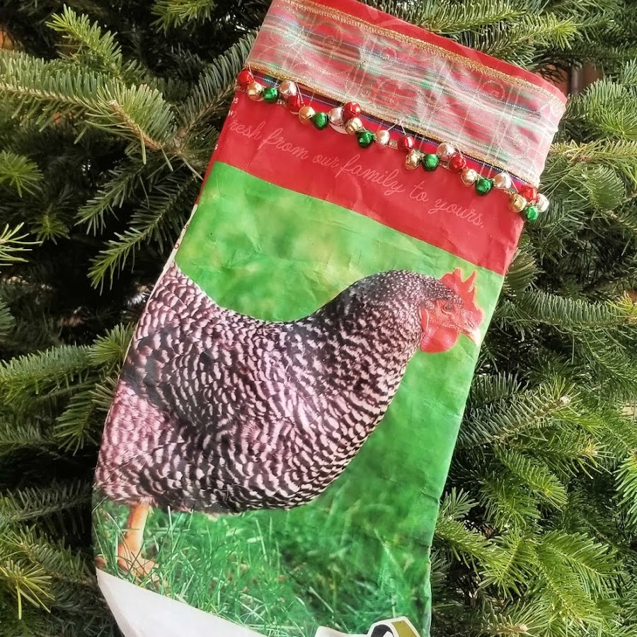 Chicken Feed Bag Christmas Stockings