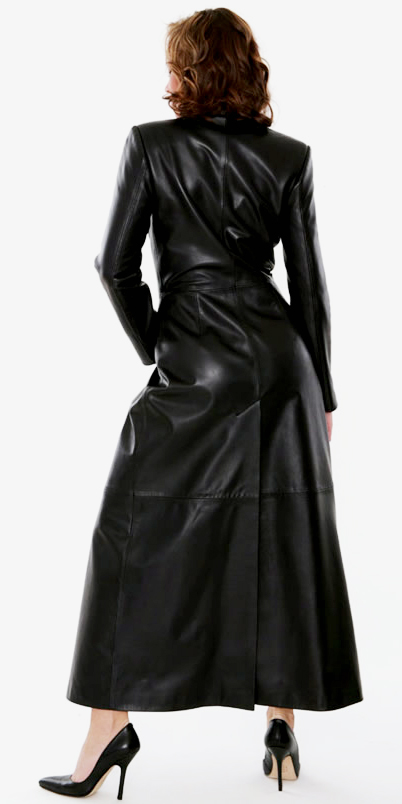 Leather Coat Daydreams: Polished posterior perfection