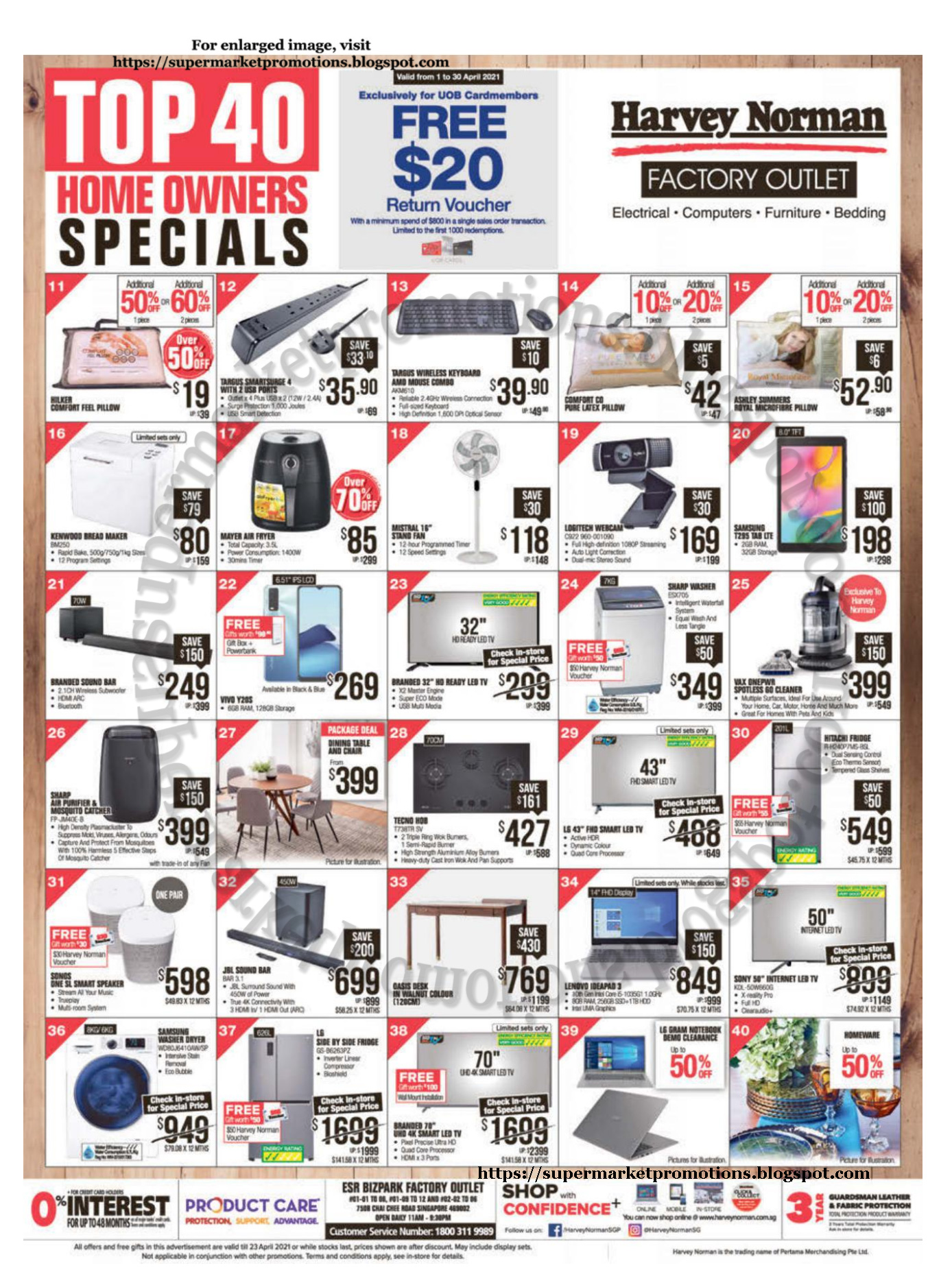 Harvey Norman Top 40 Home Owner Specials Promotion 15 23 April 2021 Supermarket Promotions