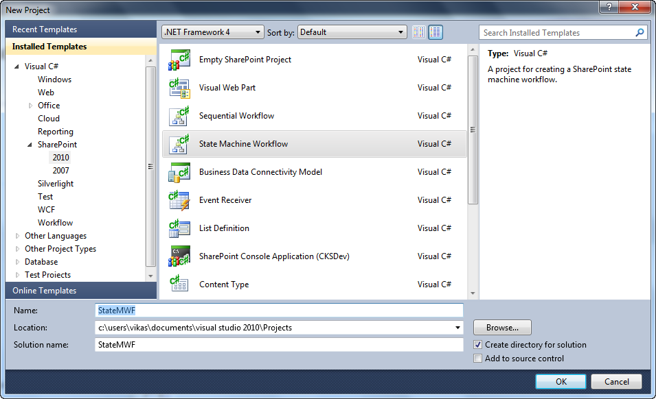 Creating SharePoint State Machine Workflow