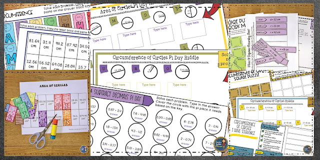 Pi Day in Math Class, showing images of Pi Day Resources