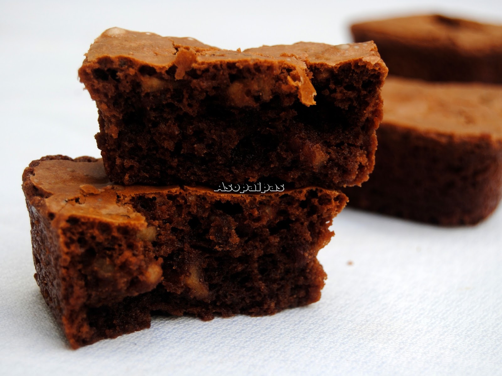 Katharine Hepburn´s Brownies. Receta Asopaipas. Recetas de Cocina