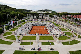 The uniquely ornate setting of Italy's national tennis centre at the Foro Italico, home of the Italian Open