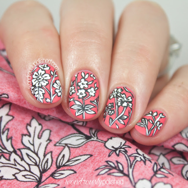 floral nail art