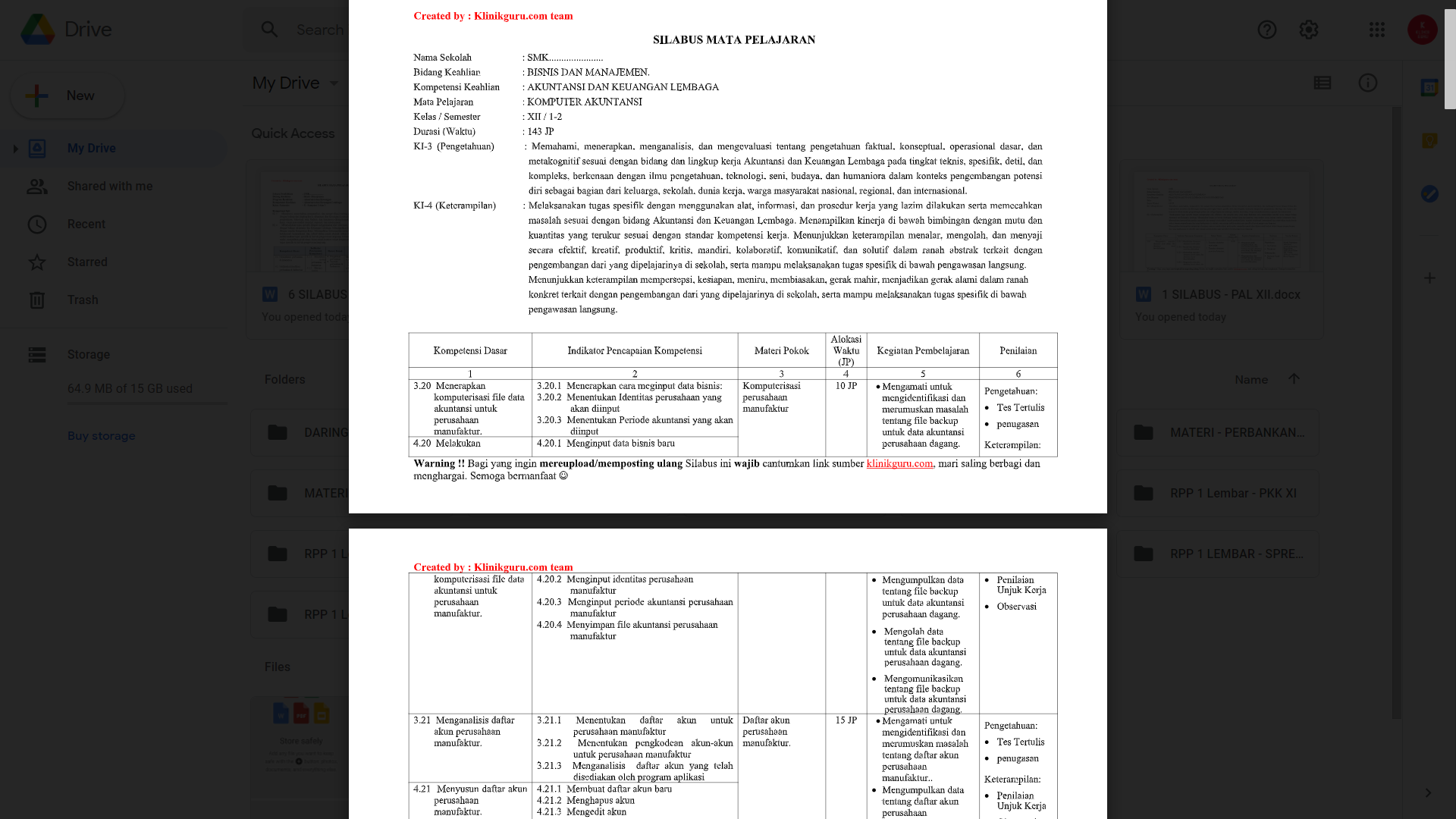 Download Silabus Komputer Akuntansi SMK Kelas XII AKL