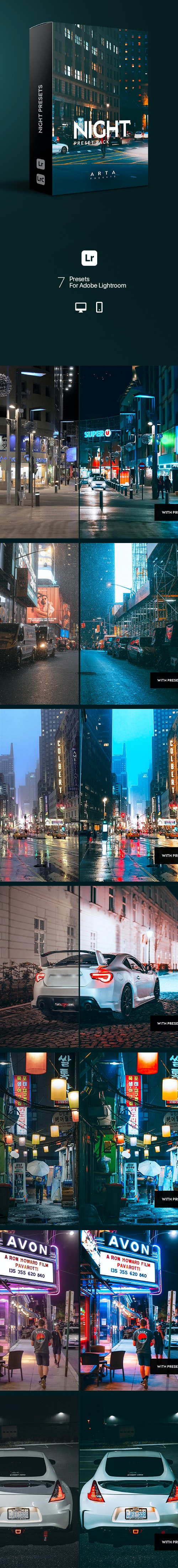 GraphicRiver - ARTA Presets | Night | For Mobile and Desktop Lightroom 30701667 2 Presentation%2B1.2