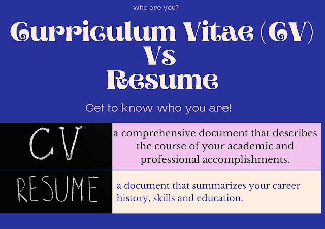 The Difference between Curriculum Vitae (CV) and Resume