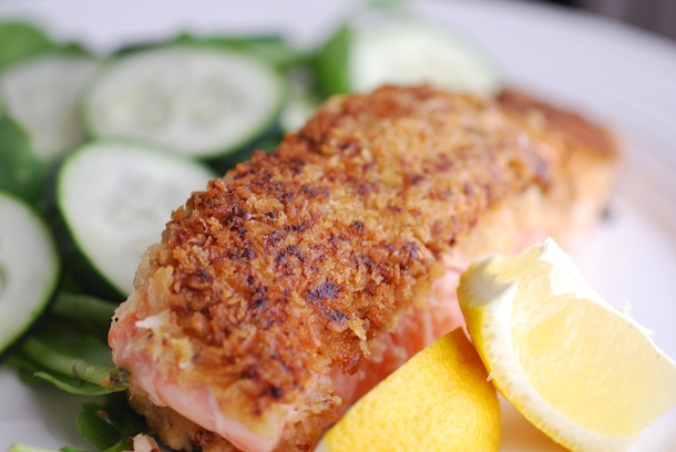 Mustard & Panko Crusted Salmon Fillets - Always Order Dessert