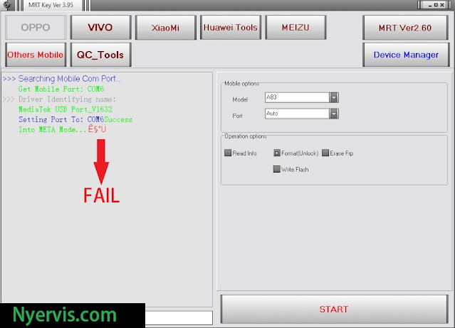 Mengatasi Into meta mode gagal dengan cara instal driver baru. Into Meta Mode Fail