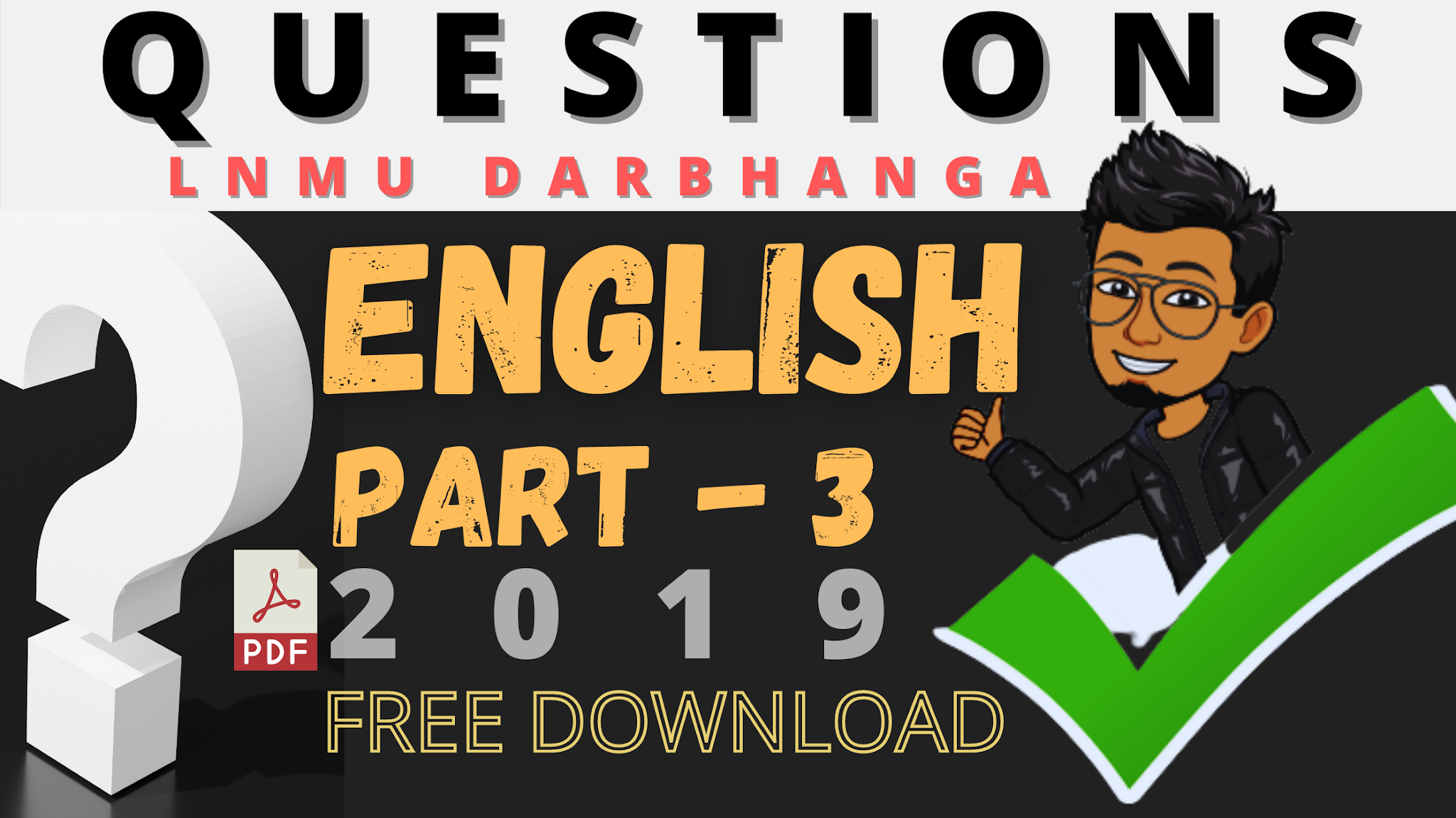 LNMU Part 3 English Questions