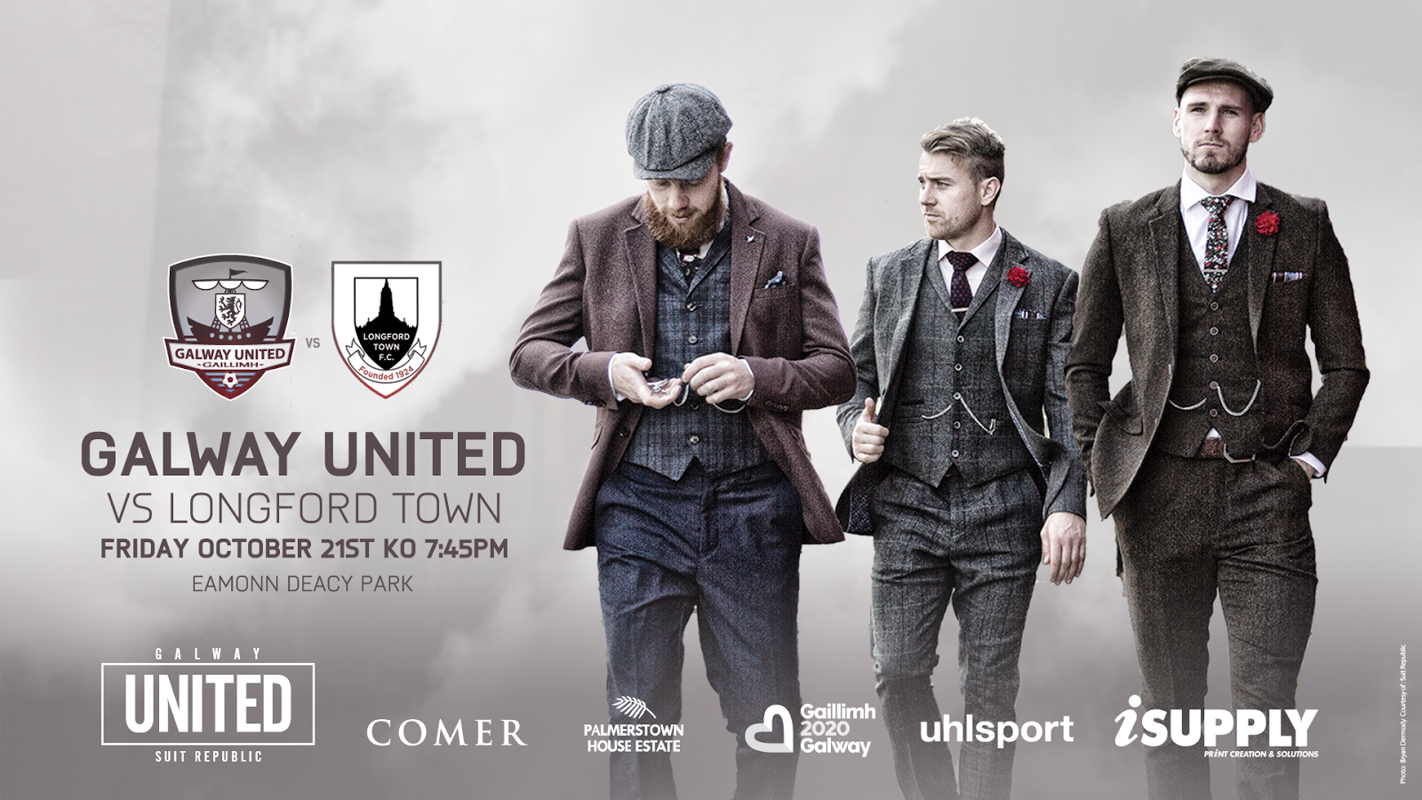 Galway United vs Longford Town Match Poster Galway United vs Longford Town Match Poster