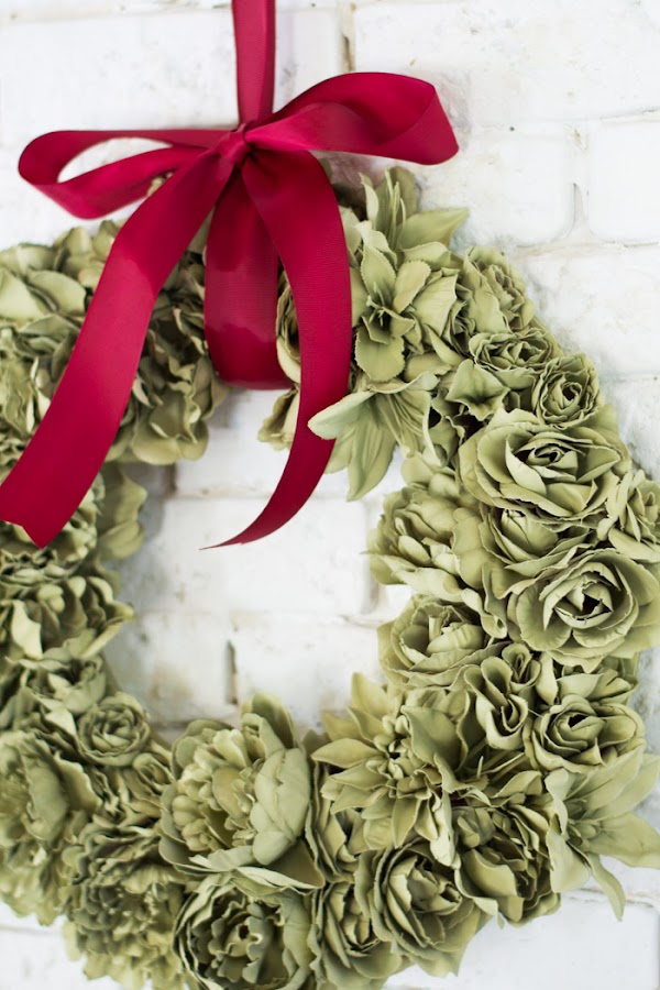 Corona Navidad Flores 