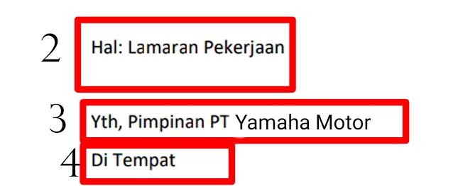 Cara Memuat Surat Contoh Surat Lamaran Kerja Pt Yamaha Pulogadung