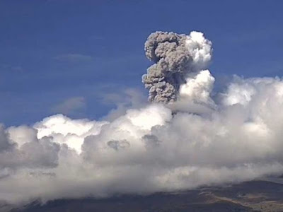 Registra Popocatépetl exhalación de 1.4 KM de altura