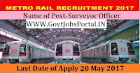 Bangalore Metro Rail Corporation Recruitment 2017–  Surveyor