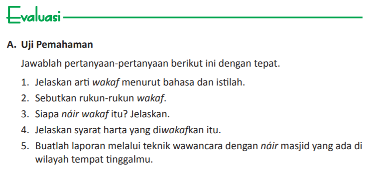 √ Jawaban Evaluasi Halaman 139 PAI Kelas 10 Bab 8 (Hikmah