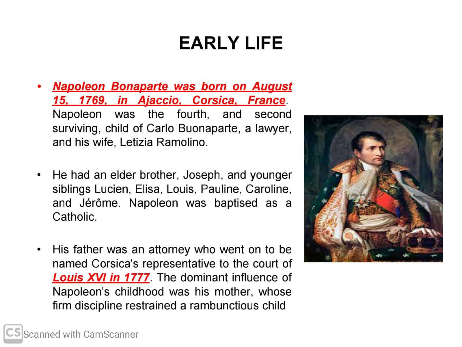biography of napoleon bonaparte in 100 words