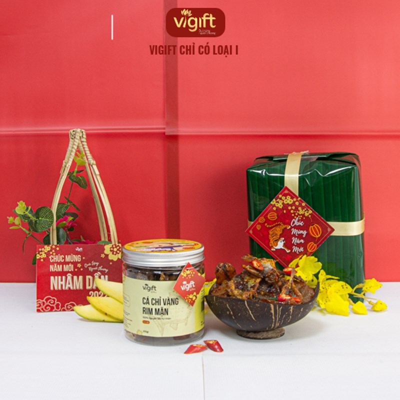 ViGift Cá chỉ vàng rim mặn 200g/500g