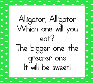 Alligator, Alligator! - Littlest Students picture about Greater Than Less Than Alligator Printable known as Alligator, Alligator! - Littlest Students