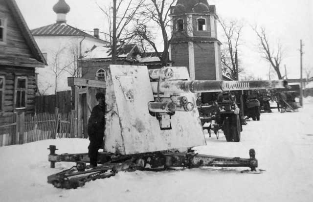 German 88 mm Flak gun in the Demyansk pocket, February 1942, worldwartwo.filminspector.com