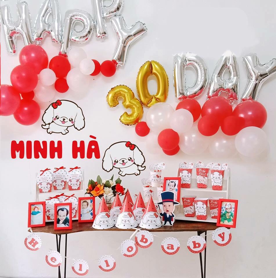 Bóng trang trí đầy tháng cho bé tại Gia Lâm Bong trang tri day thang cho be tai Gia Lam