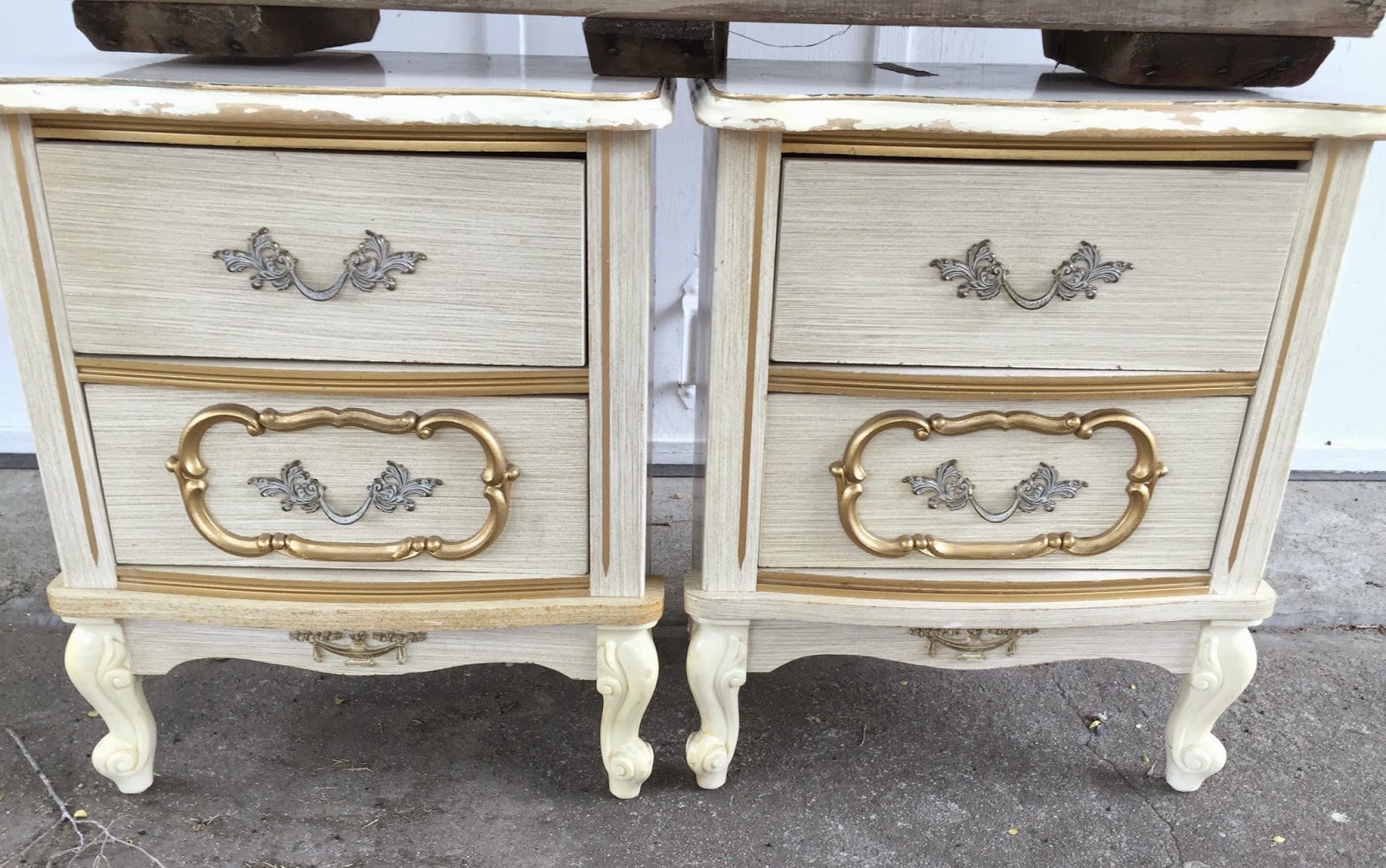 D.D.'s Cottage and Design Pair of French Provincial Nightstands
