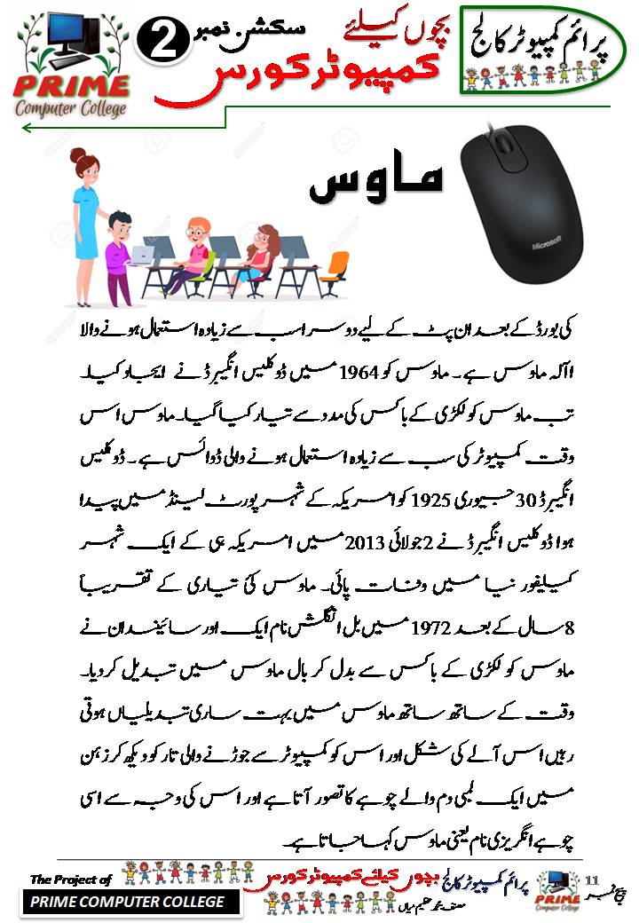 What is Computer Mouse in Urdu Kids Course