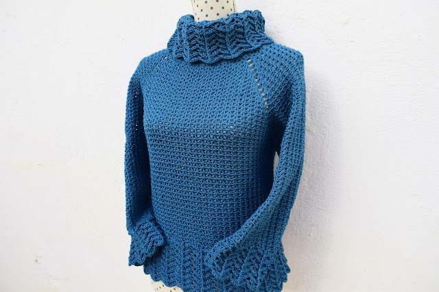 6 - Crochet Imagen Jersey de crochcet de cuello de tortuga y manga pegada ganchillo Majovel Crochet facil sencillo bareta paso a paso DIY puntada punto