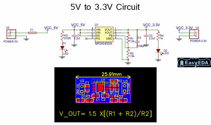 5V to 3.3V Converter Circuit - Electronic Circuit