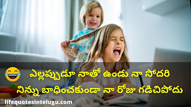 Funny Sister And Brother Quotes In Telugu