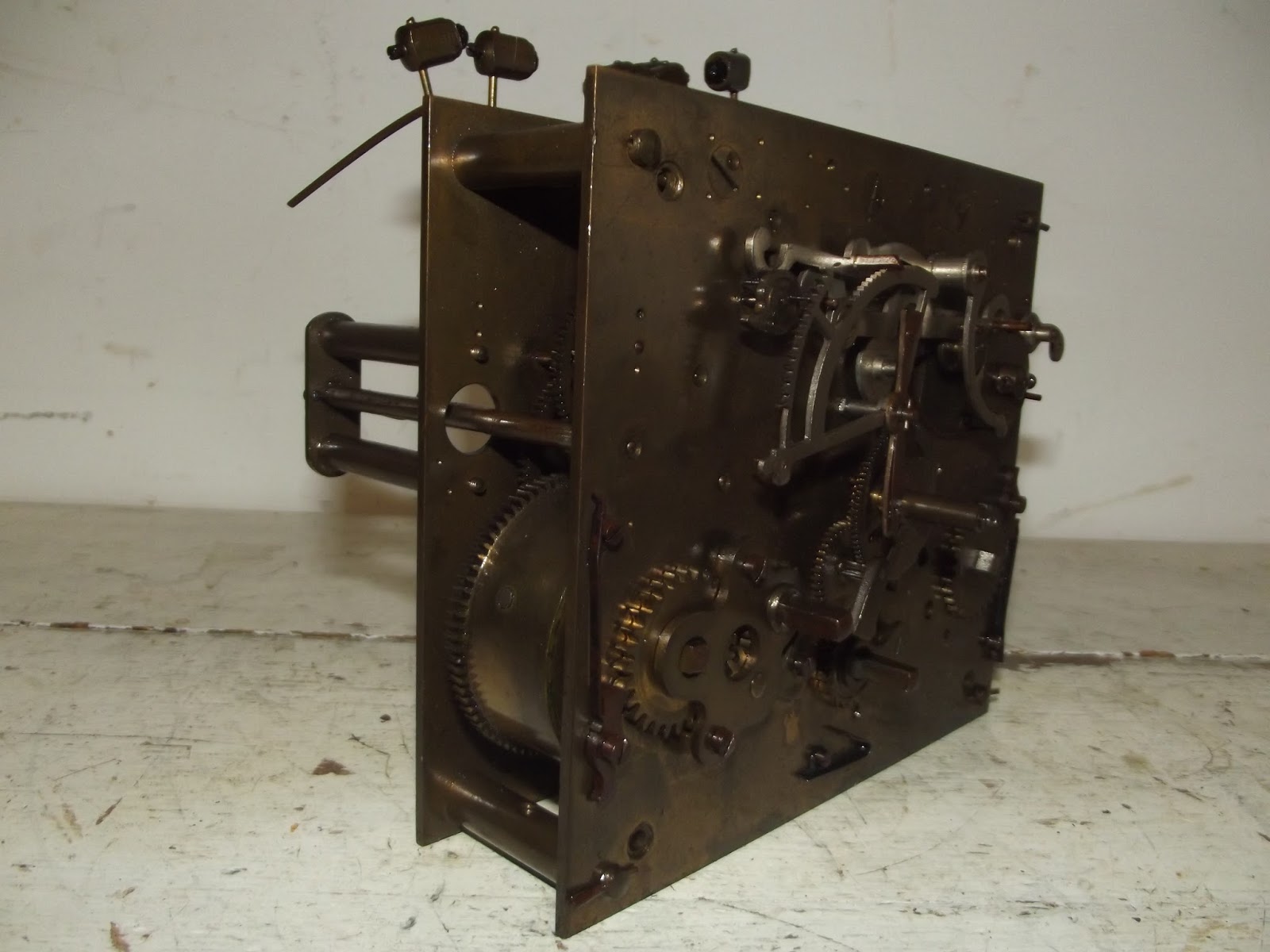 ANTIQUE clock mechanism Westminster? junghans? regulator?FRENCH?GERMAN