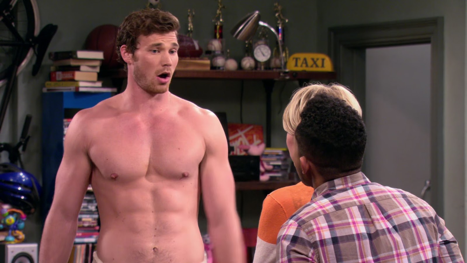 Derek Theler shirtless in Baby Daddy 3-11 "The Wingmom" .