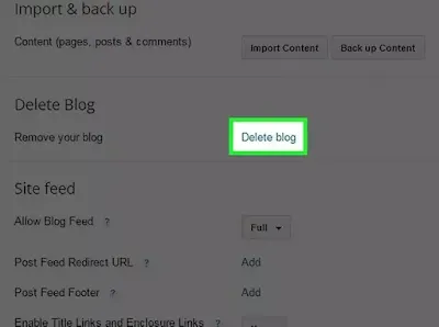 طريقة حذف مدونتك على Blogger طريقة حذف مدونتك على Blogger