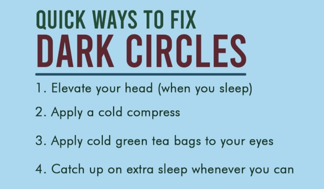 Quick Ways To Fix Dark Circles